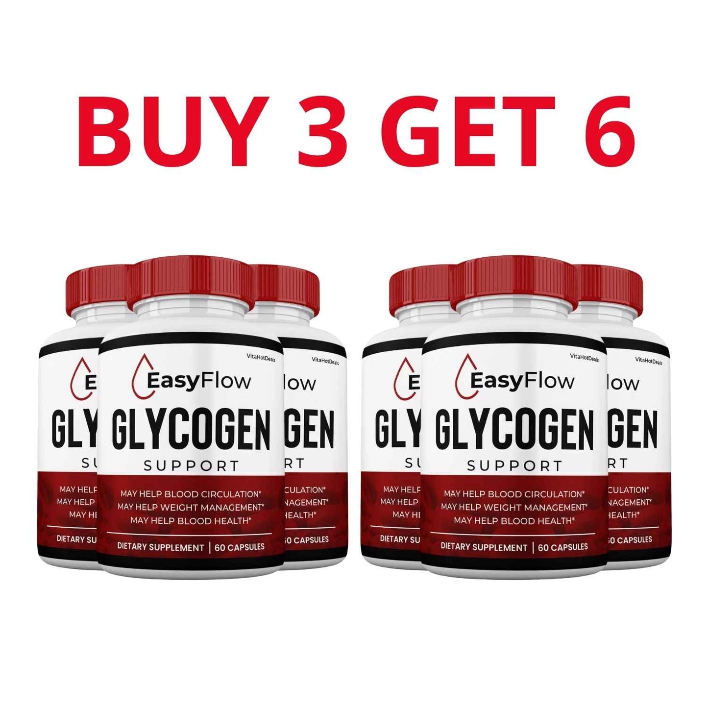 Glycogen 60 Capsules - Health And Well-Being + Free Shipping